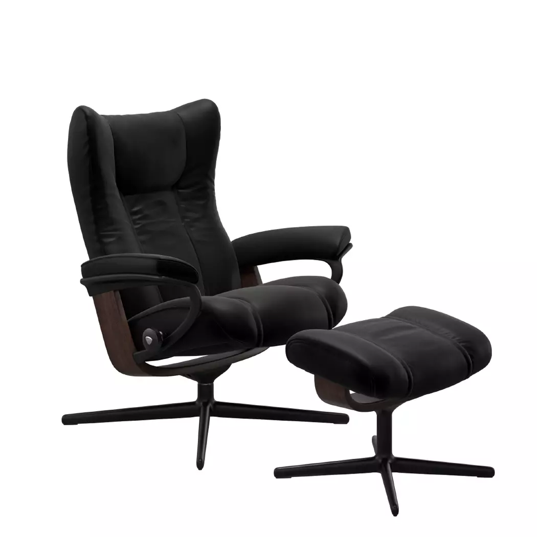 Sessel mit Hocker Wing Cross