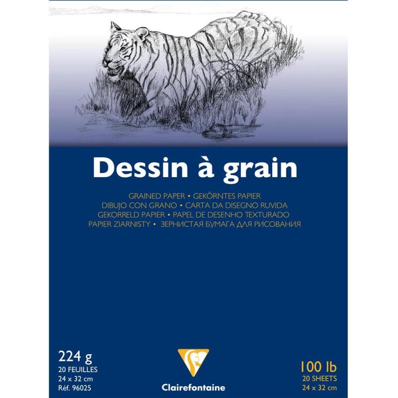Dessin à Grain bloc collé 20F 24x32cm 224g