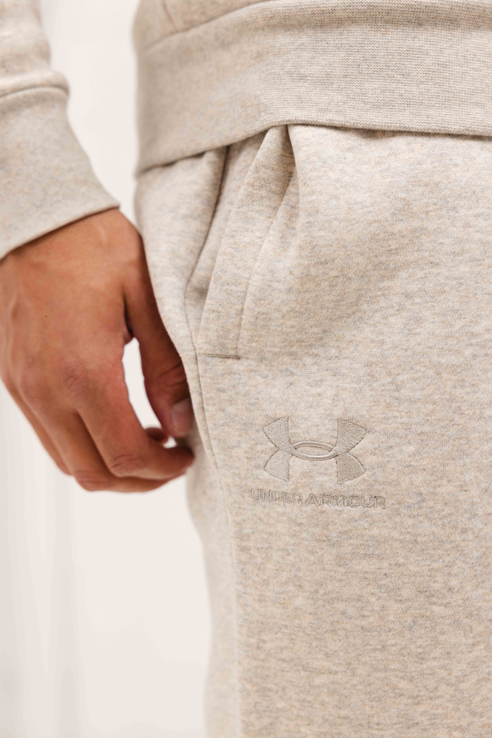 Under Armour Icon Fleece Trainingsbroek Heren Beige