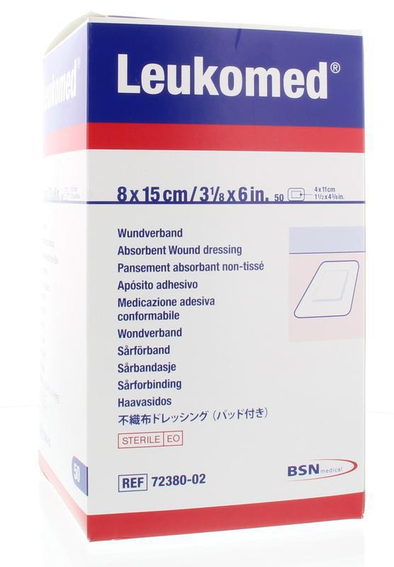 Leukomed Wondverband 8.0 x 15 CM Steriel 50 Stuks