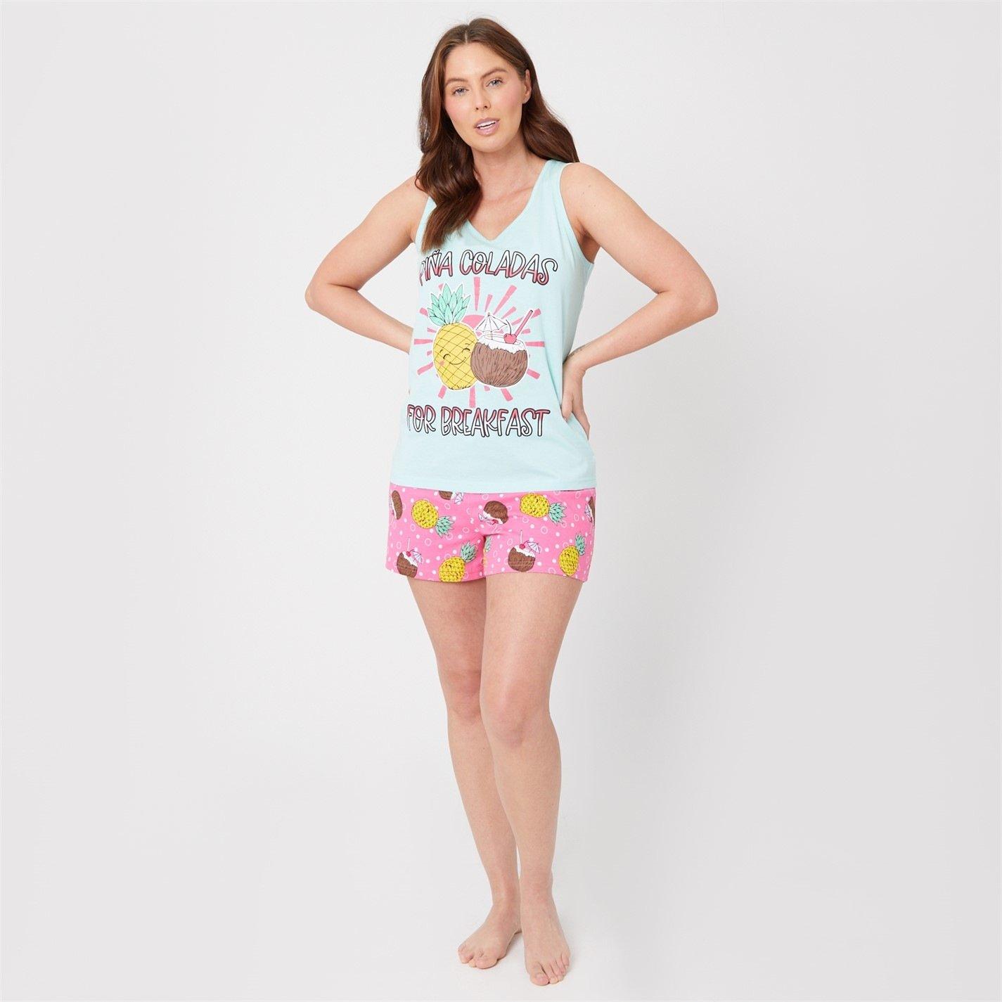 Be You Pina Jersey Pina Colada Shortie Pyjama Set