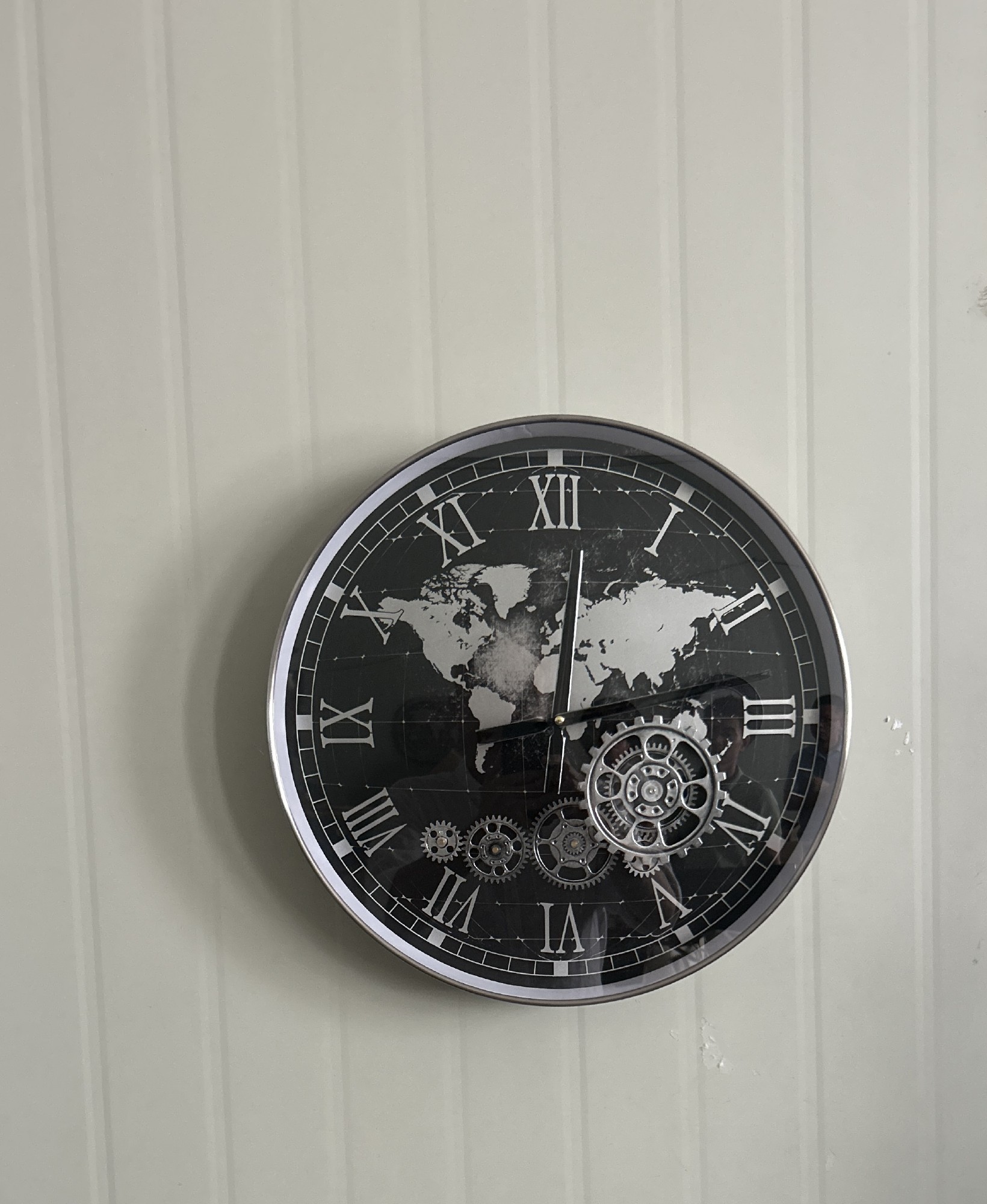 Wanduhr 'Houston', schwarz, silber, Ø 45 cm, 8 cm von fischer's lagerhaus