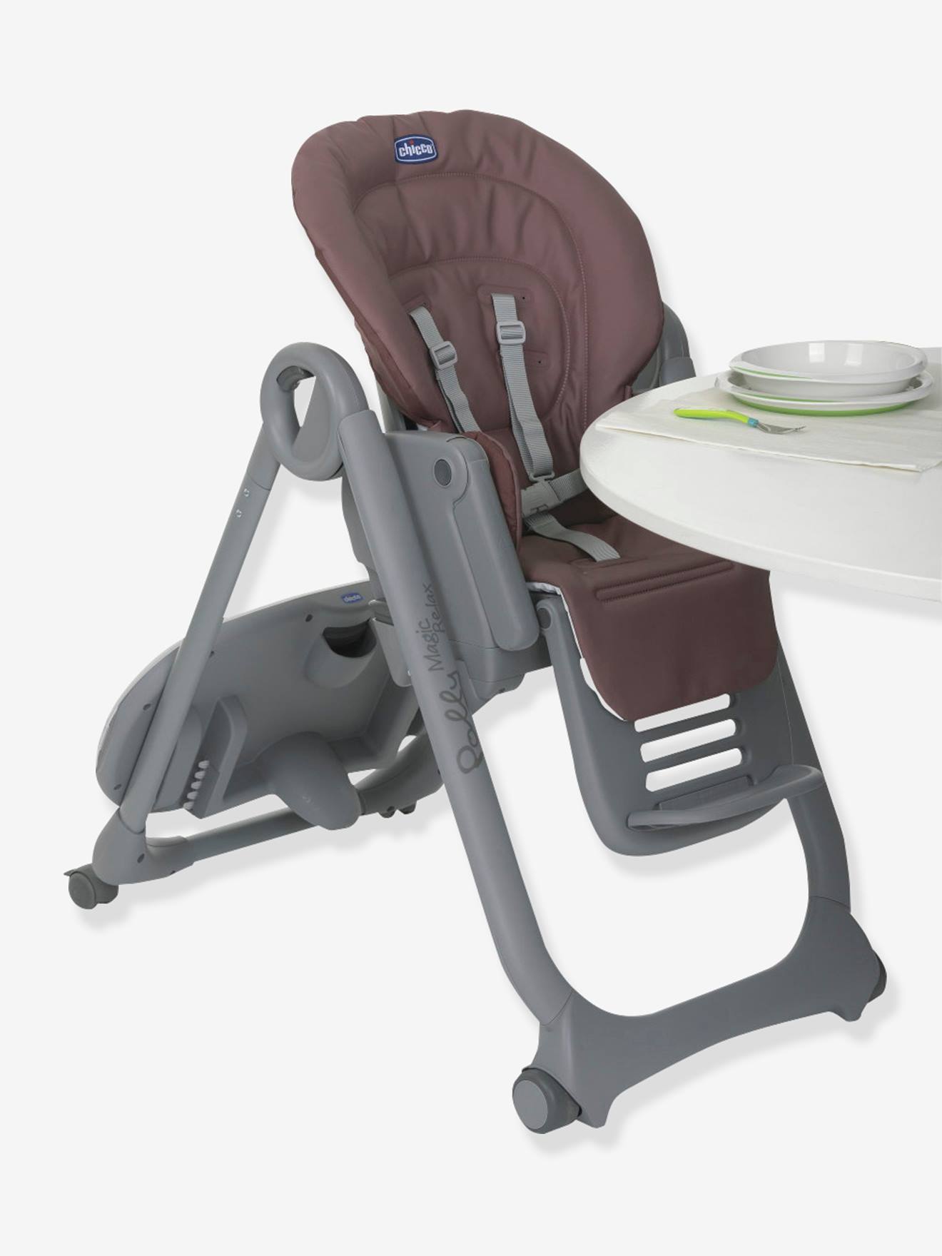 Cadeira alta CHICCO Polly Magic Relax Evolutionary, cor marrom claro suave