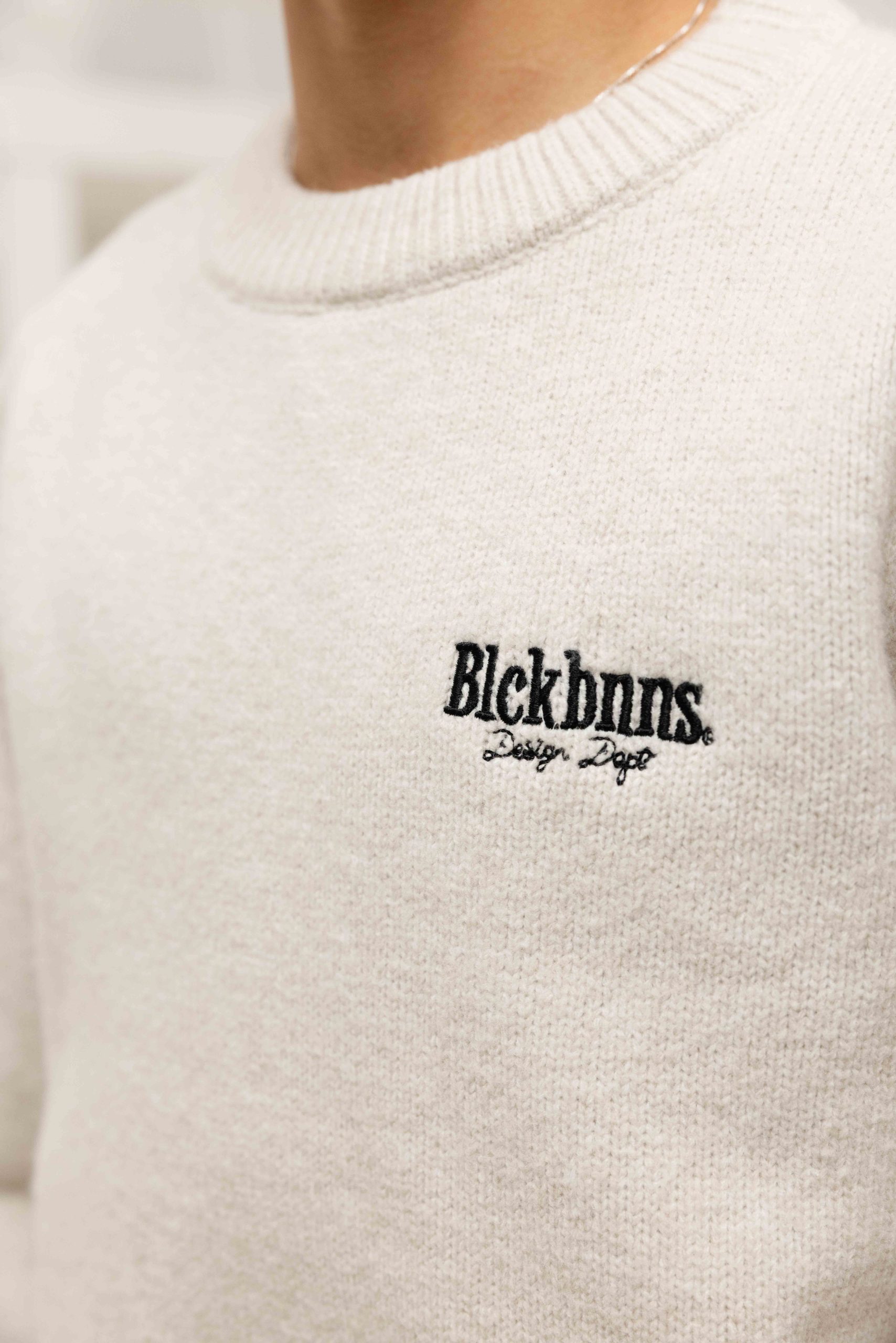 Black Bananas Knitted Sweater Kids Beige