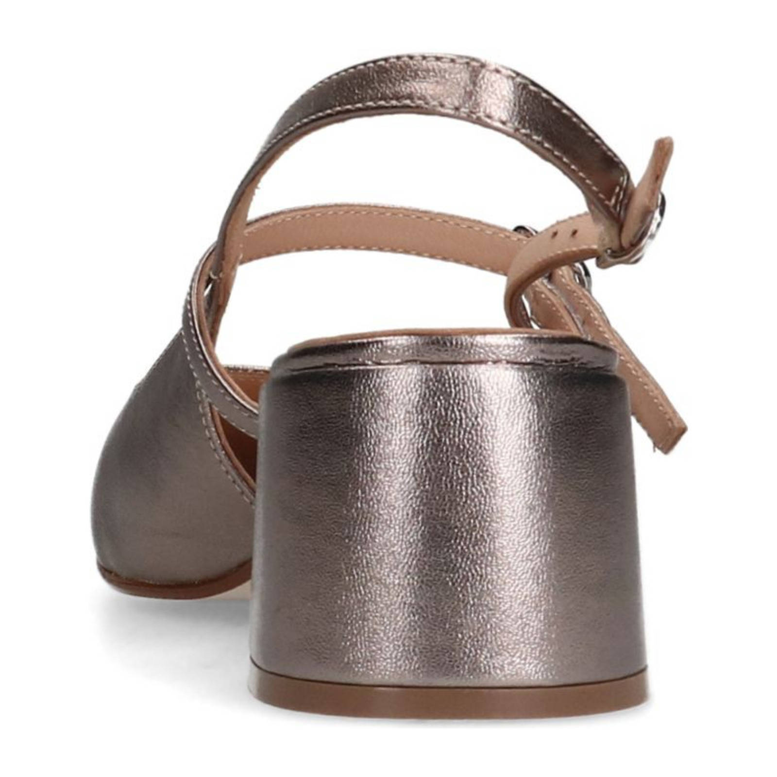Manfield leren slingback pumps goud