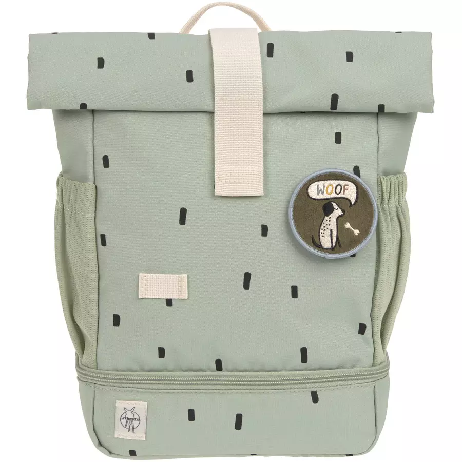 LÄSSIG Mini Rolltop Backpack Happy Prints light olive