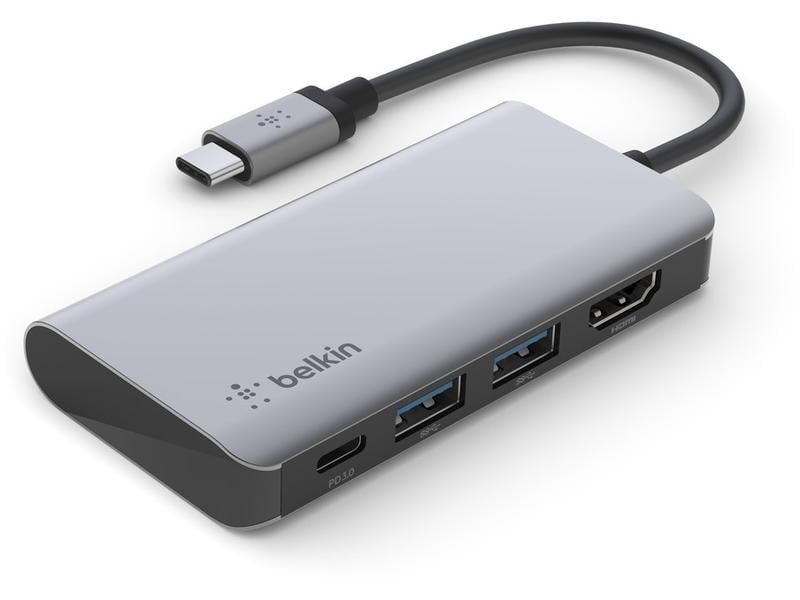 Belkin Dockingstation USB-C Multiport 4-in-1 Kompakter Multiport-Adapter