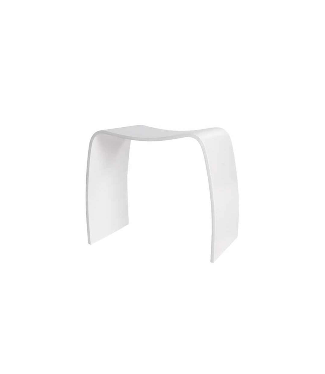 Paris Prix - Tabouret Design oméga 47cm Blanc
