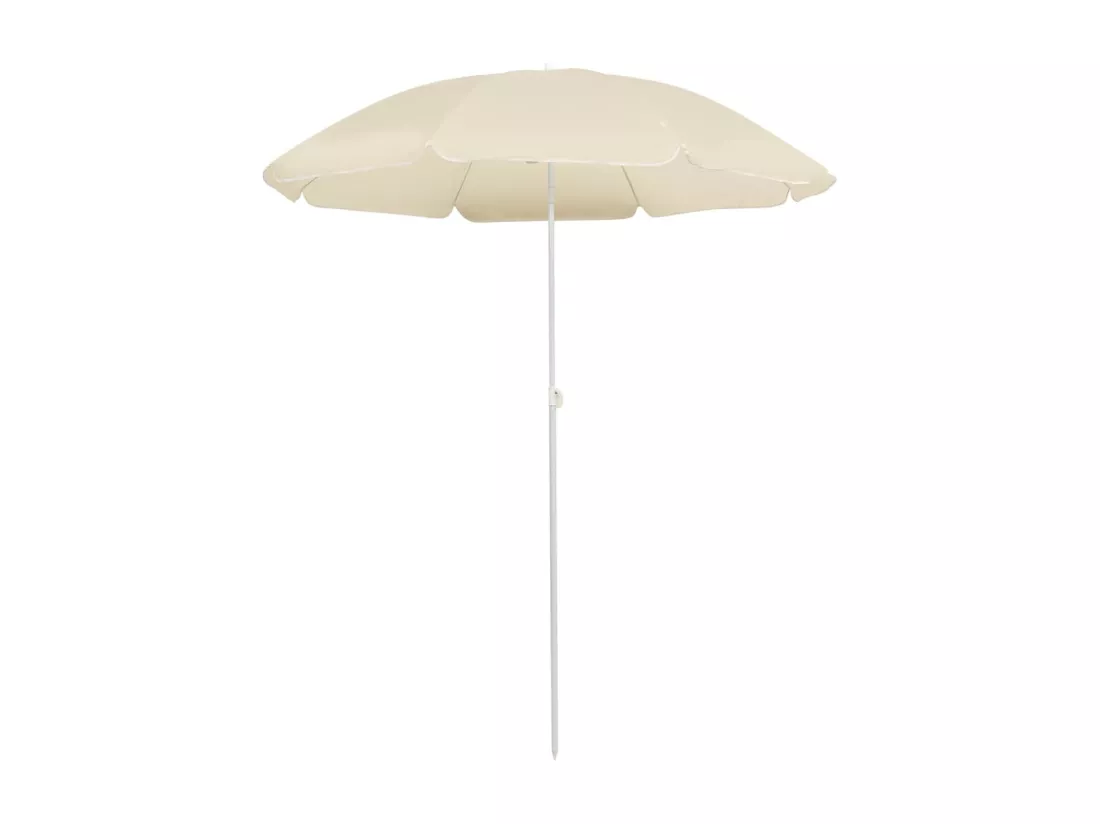 Parasol d'extérieur avec mât en acier Sable 180 cm