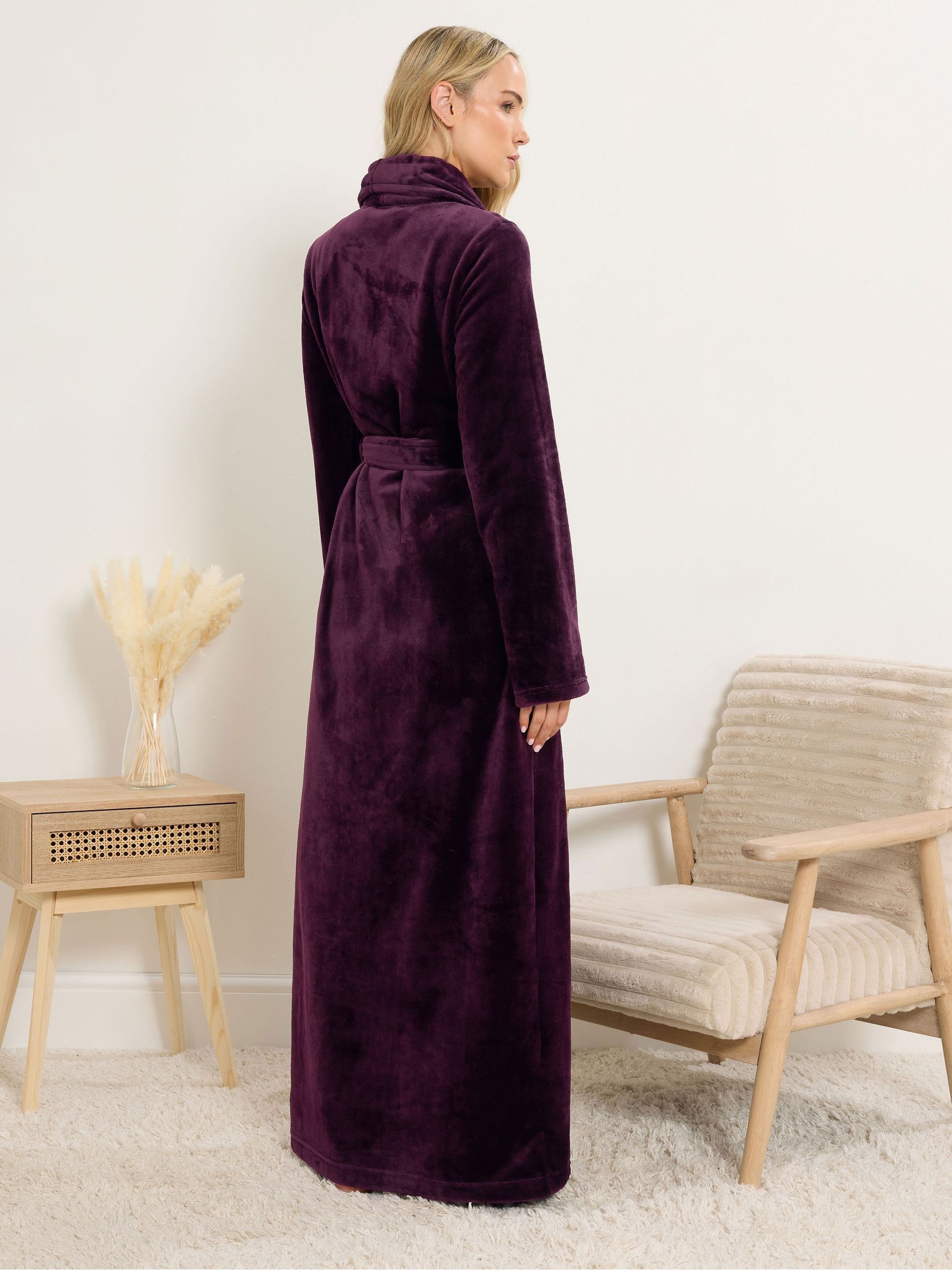 Rood - Long Tall Sally Super Luxe Shawl Maxi Robe