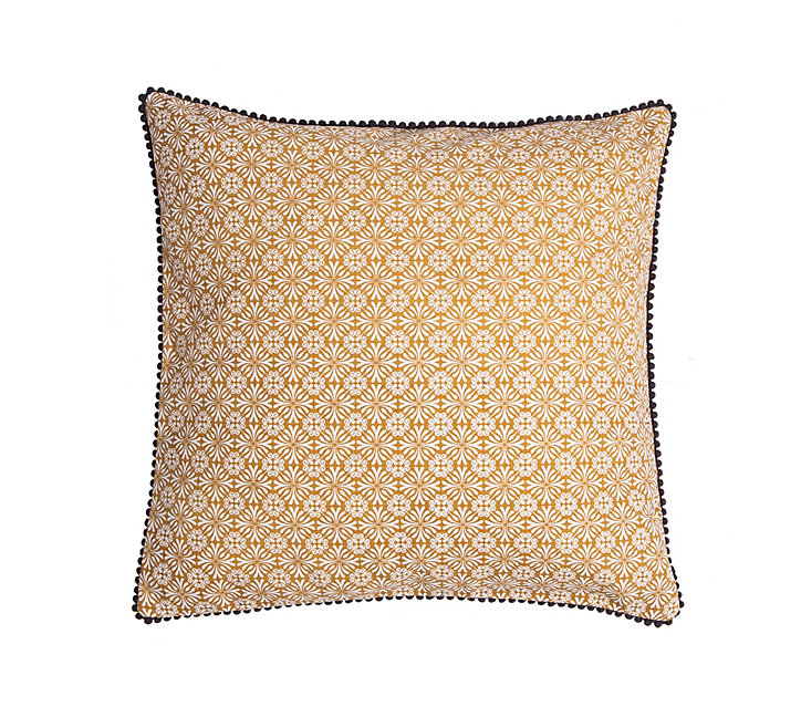 Coussin Native Deco&Co jaune L.40 x l. 40 cm