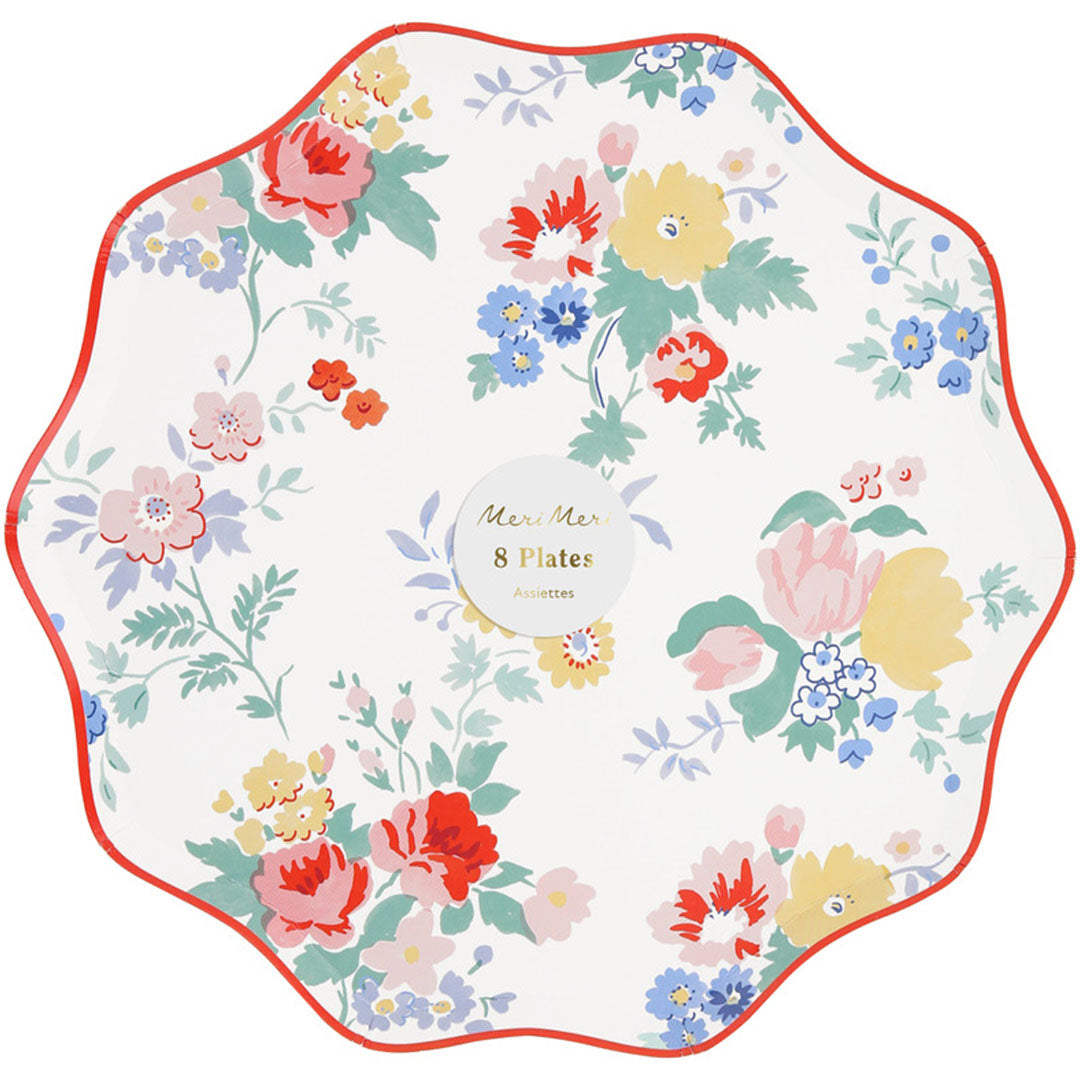 Meri meri borden vintage floral - small - 8st