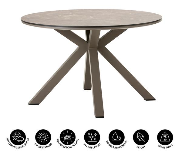 Dehner Diningtisch Marseille, ca. Ø120/H75 cm