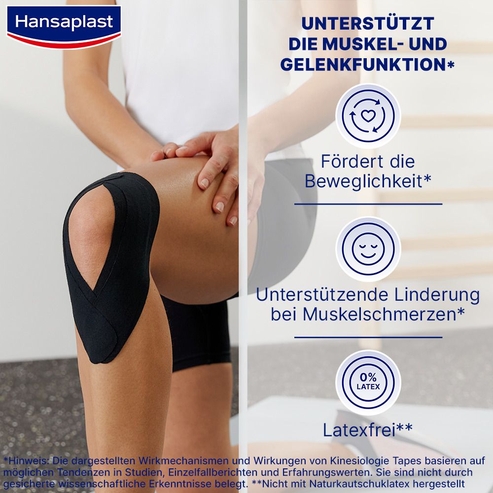 Hansaplast Kinesiologie Tape Schwarz