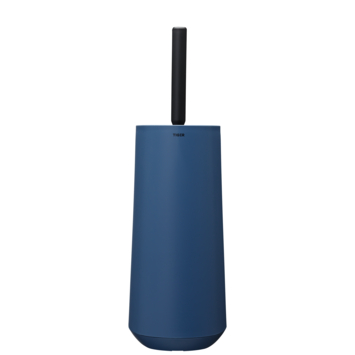 Tiger Toiletborstelhouder TESS met opbergfunctie vrijstaand en Swoop borstel flexibel blauw/zwart