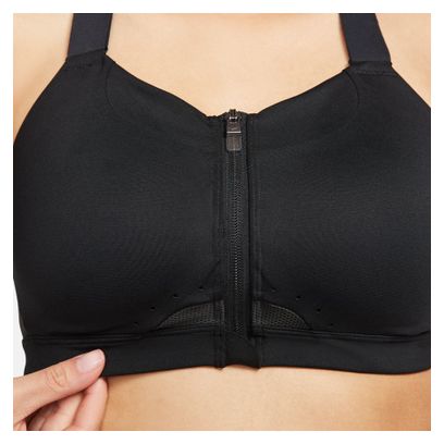 Brassière Femme Nike Dri-Fit Alpha Zip-Front Bra Noir