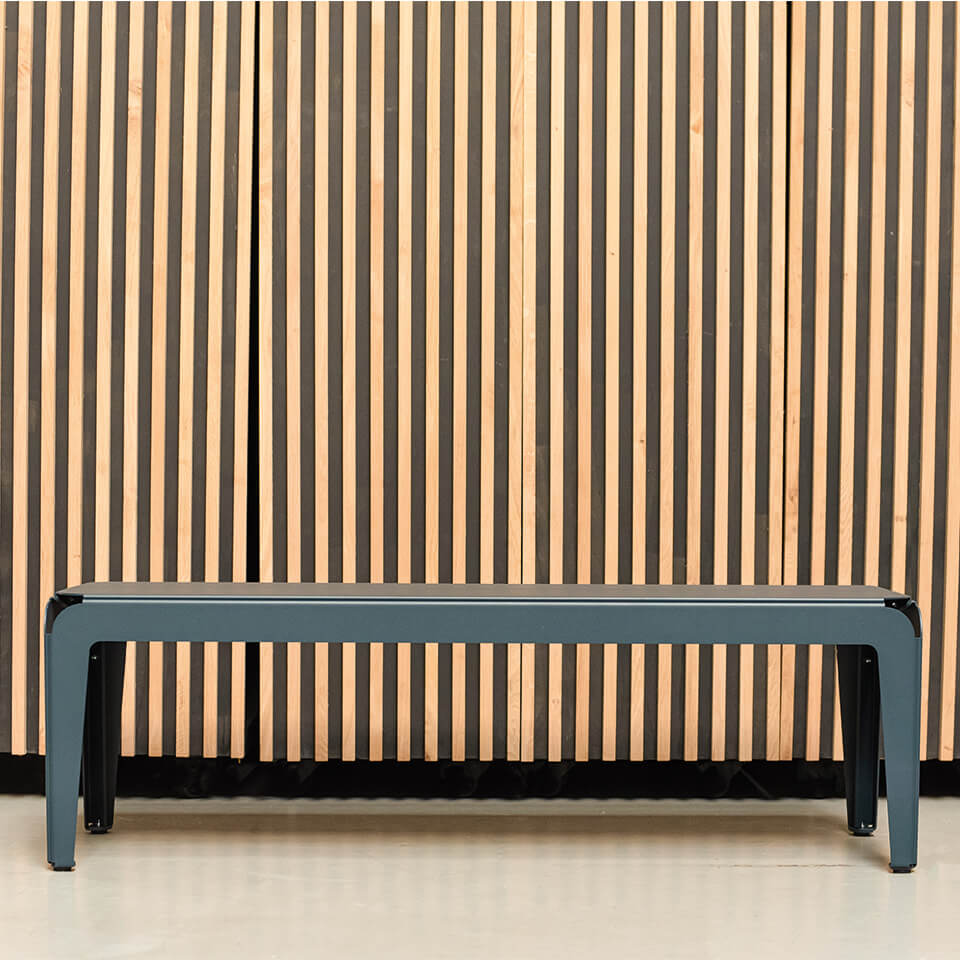Tuinbank Bended Bench 140 grey blue