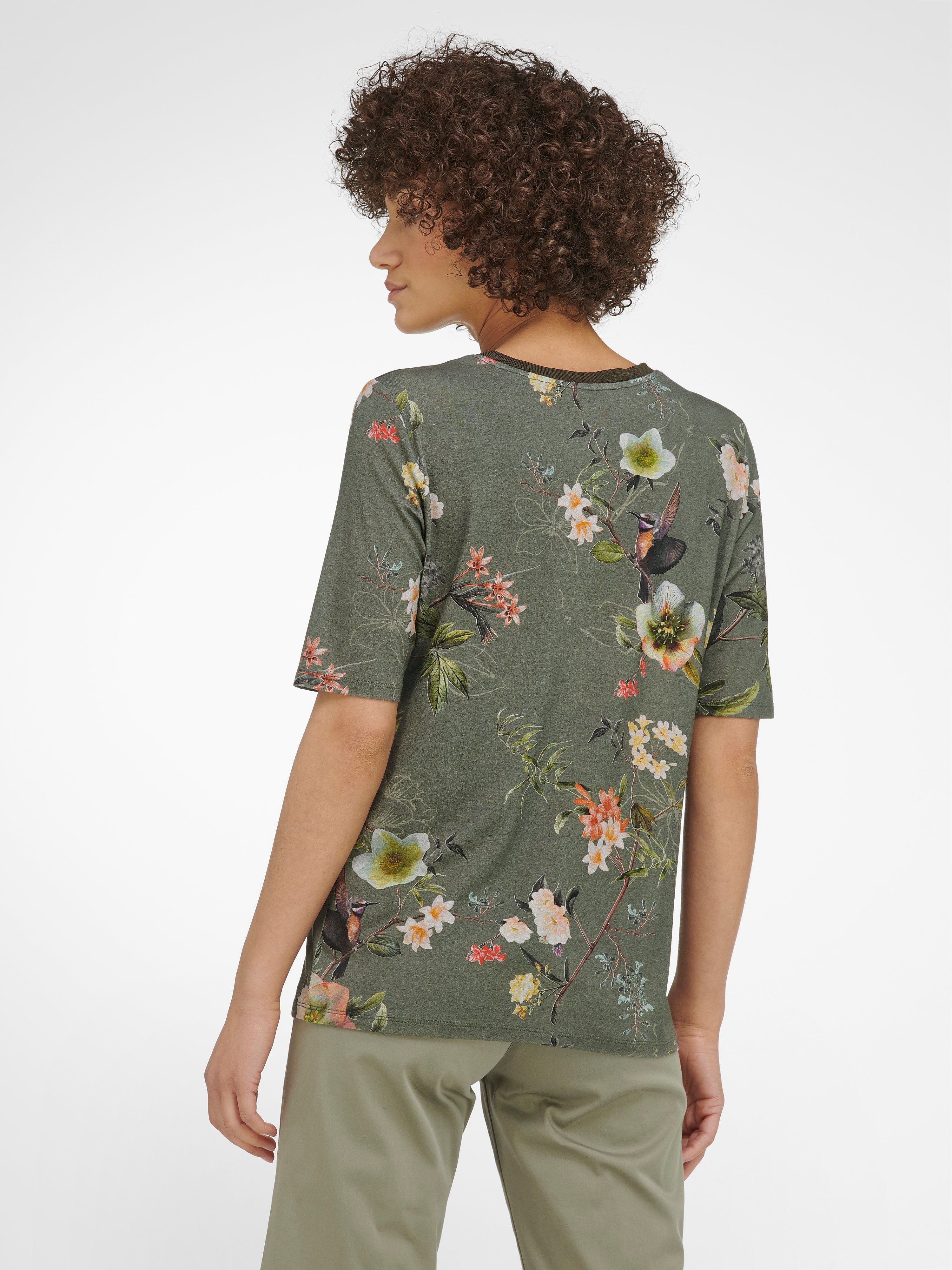 Rundhals-Shirt mit 1/2-Arm