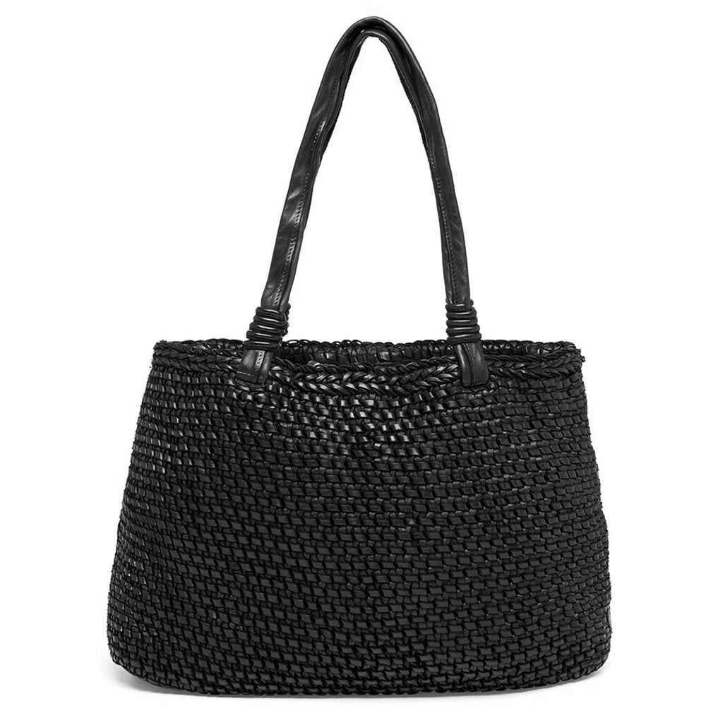 Depeche  Læder shopper - 099 Black