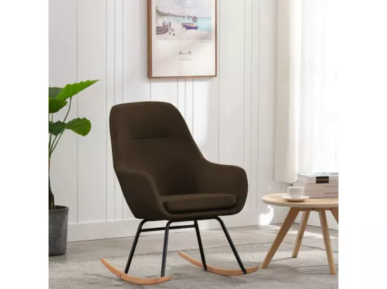 Chaise à bascule Marron Tissu