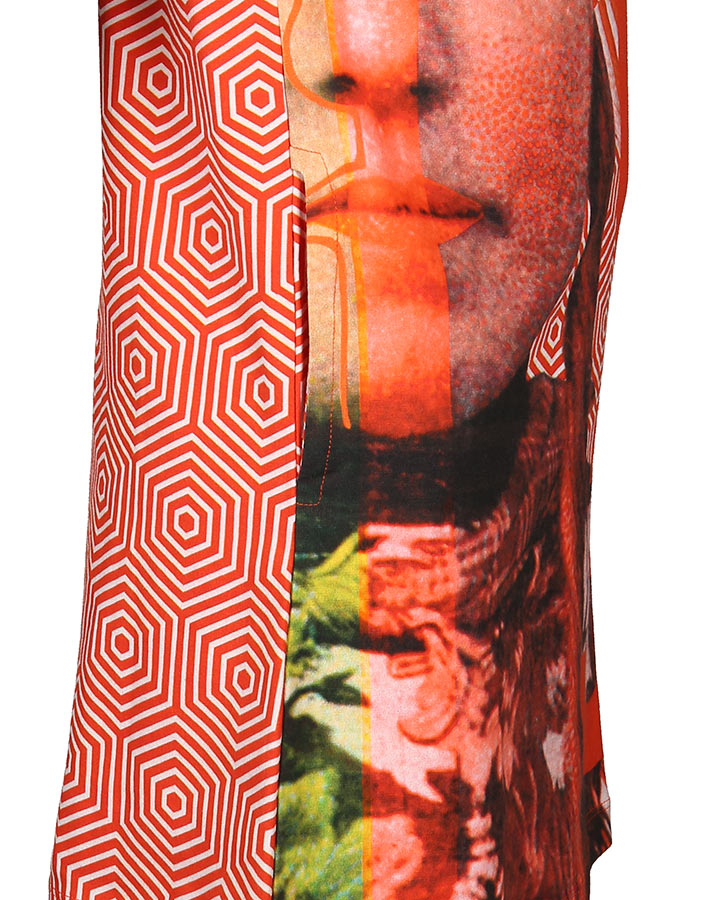 Kleid TRIEN mit Taschen in orangerot