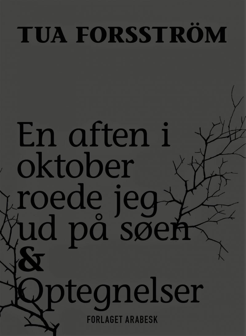 En Aften I Oktober Roede Jeg Ud På Søen & Optegnelser - Tua Forsström - Bog
