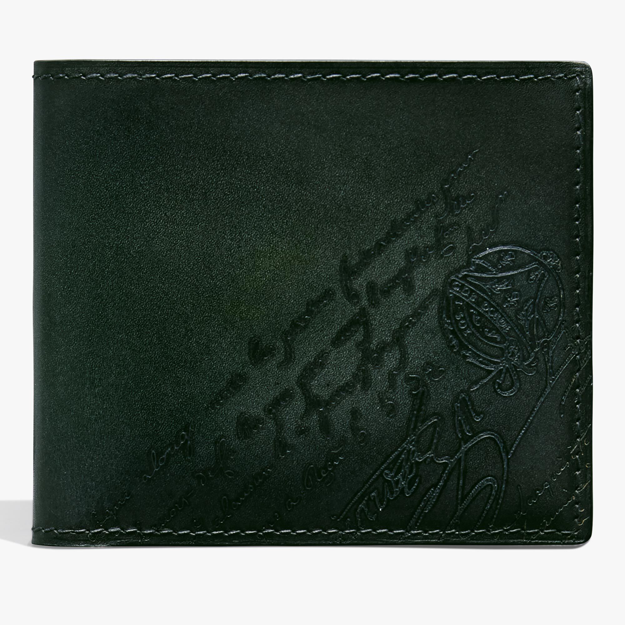 Portefeuille Makore En Cuir Scritto