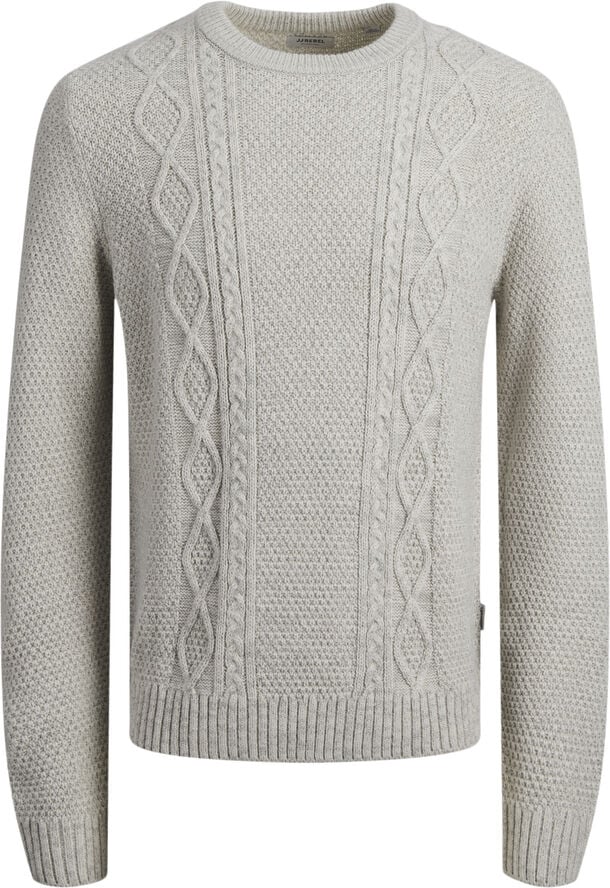 JJ-REBEL JREBJOSH KNIT CREW NECK White melange