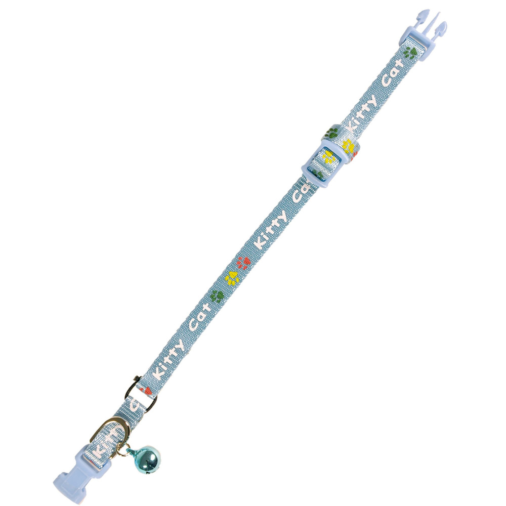 Collier chaton kitty bleu.16-25cm x 8mm.