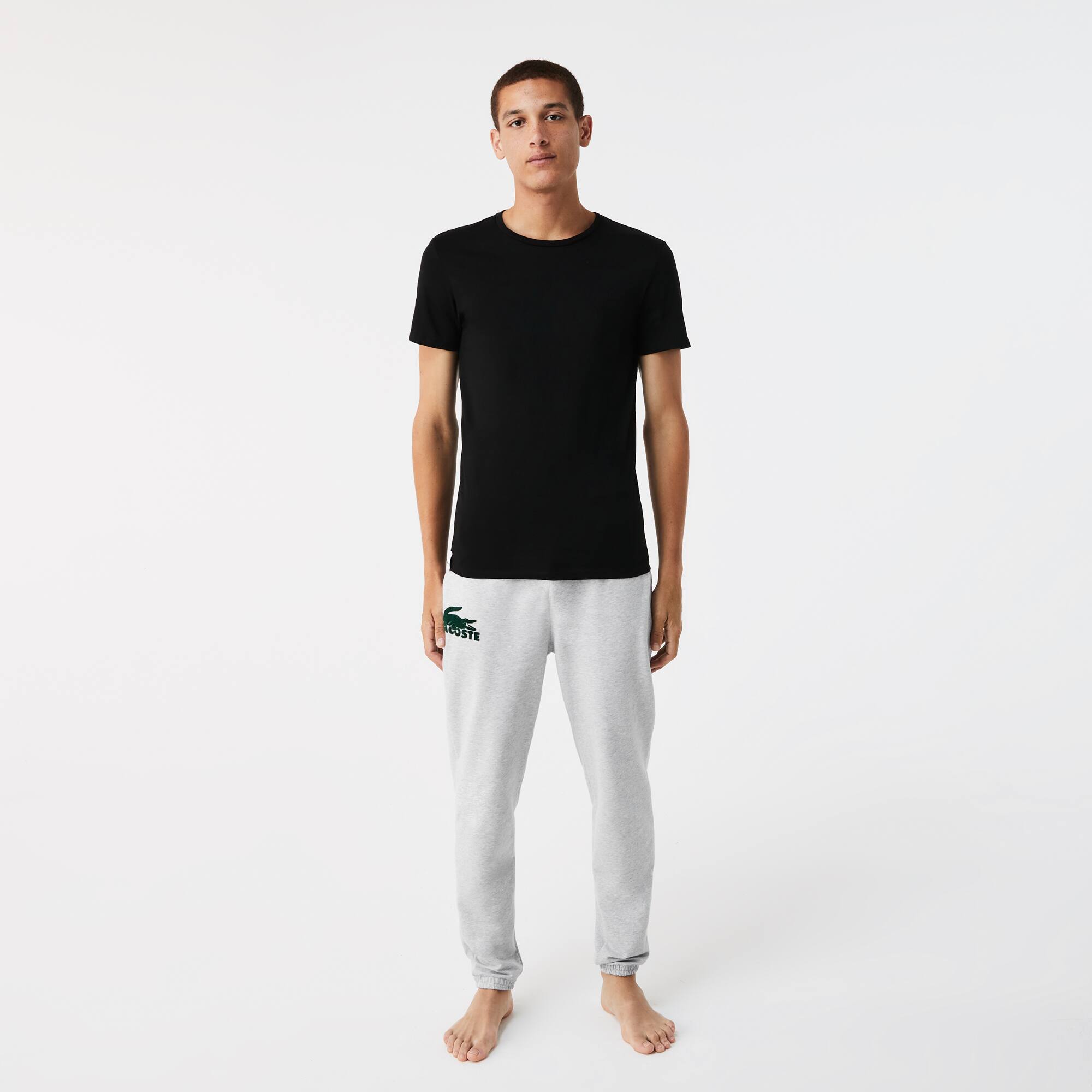 Lot de 3 t-shirts d'intérieurs à col rond en coton uni Vêtements d’Intérieur - Blanc - Lacoste - Homme