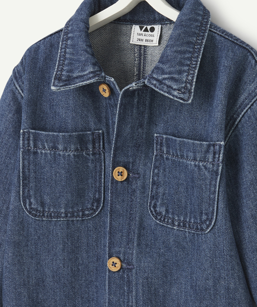 veste manches longues bébé garçon en denim low impact