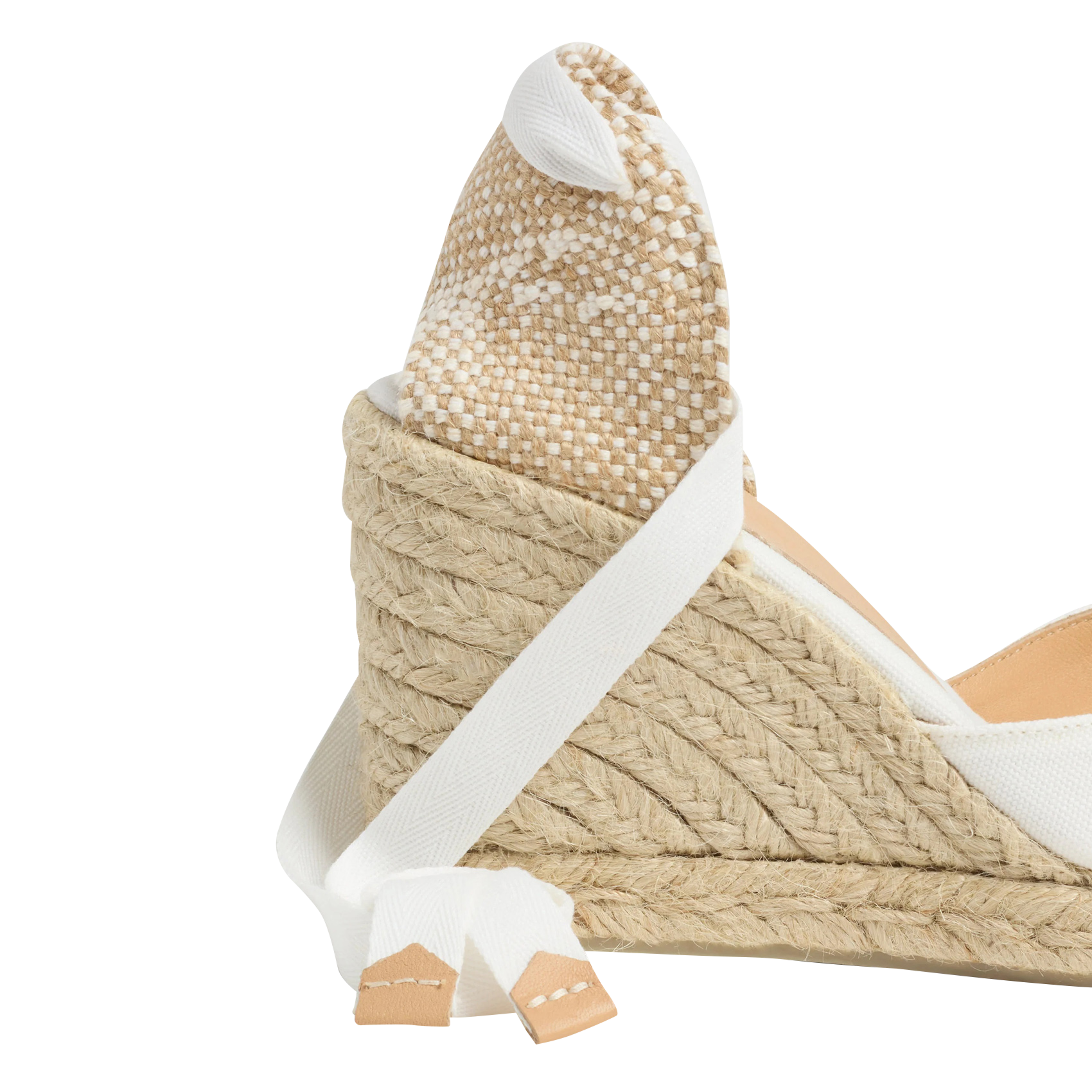 CARINA - Espadrilles compensées en coton | Blanc