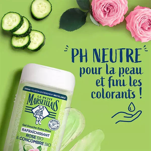 Le Petit Marseillais Gel de banho refrescante extra suave pepino rosa 250 ml