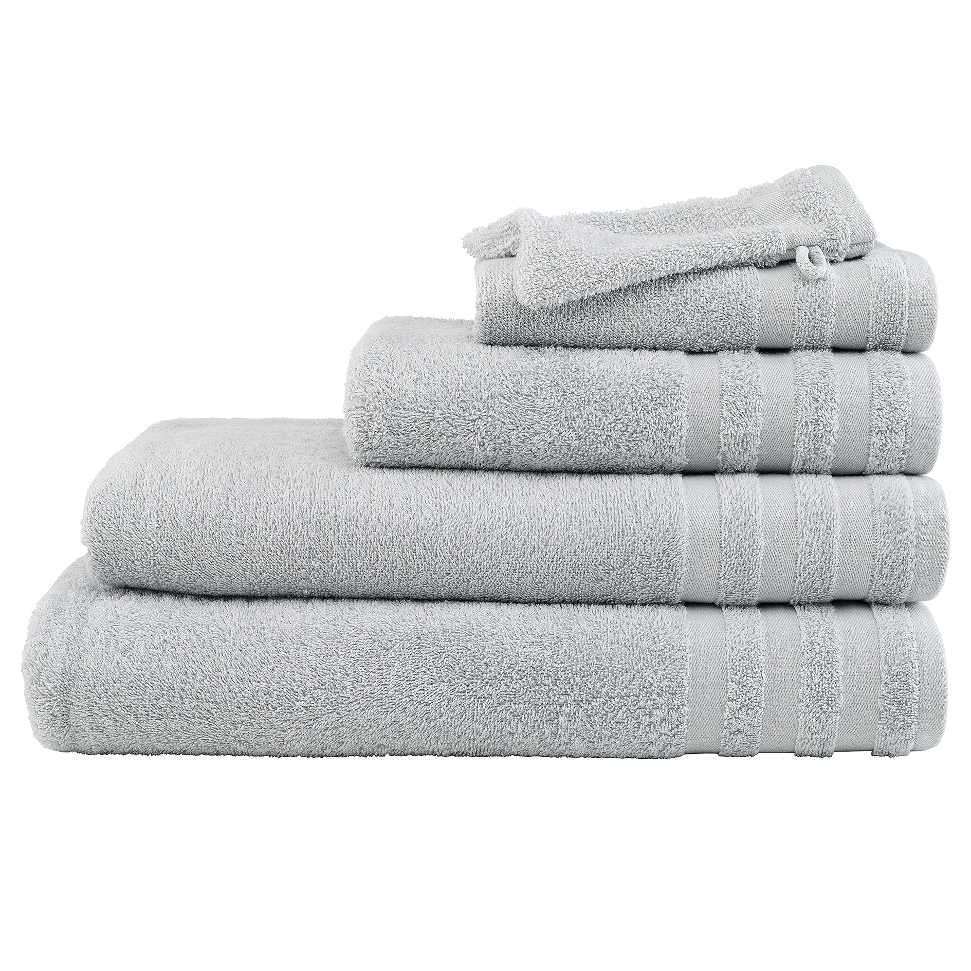 Waschhandschuh - silber - Baumwolle