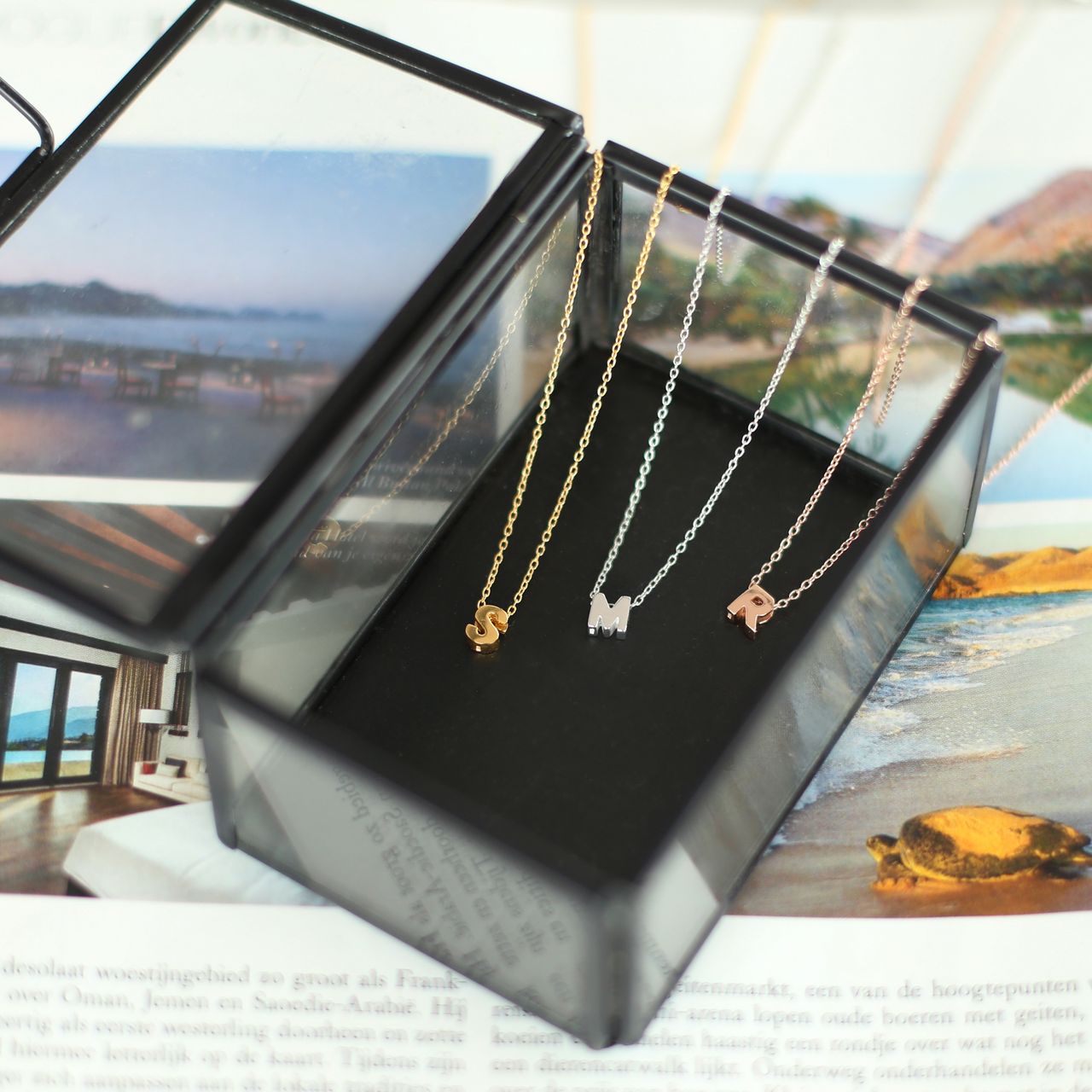 Zilveren basis roséplated ketting