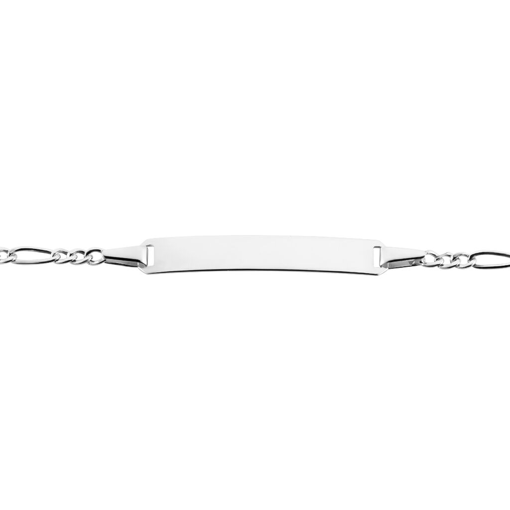 Bracelet Identite Bebe Or Blanc Bartolomee