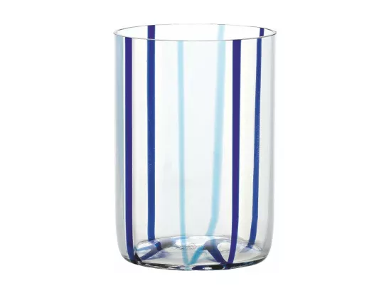 Assortiment de verre Tirache Zafferano en verre borosilicate bicolore Vert-améthyste coffret de 6 pièces