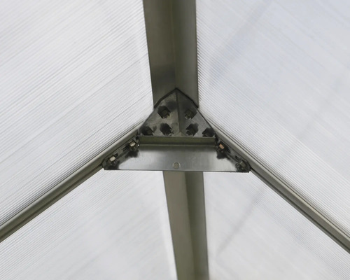 Palram Kas – Canopia Essence 8x12 Dubbelwandige Polycarbonaat Panelen 4 mm incl. Fundering 244 x 367 cm Zilver