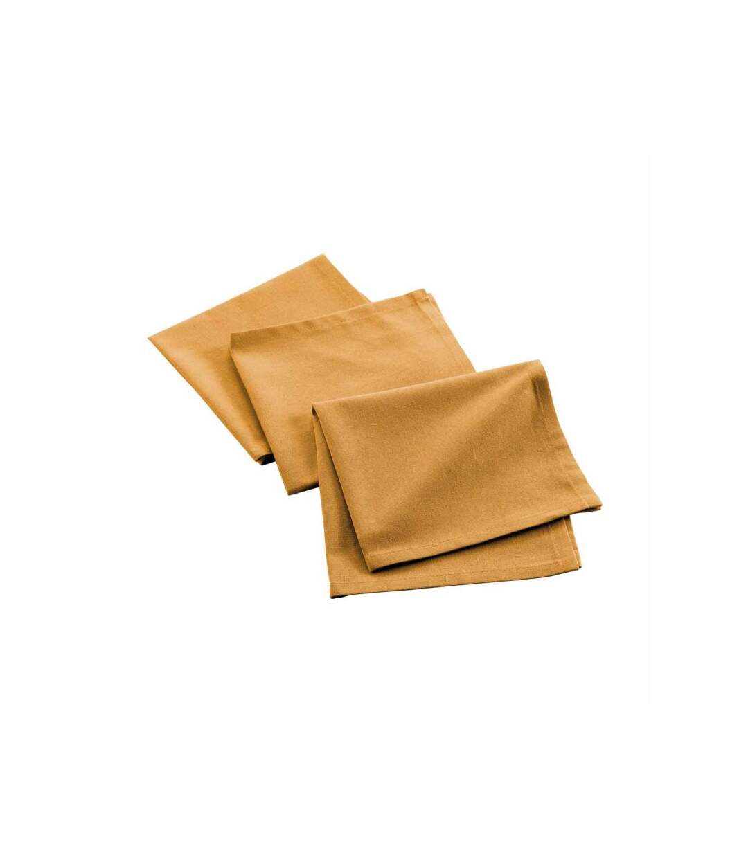 Lot de 3 Serviettes de Table Mistral 40x40cm Moutarde