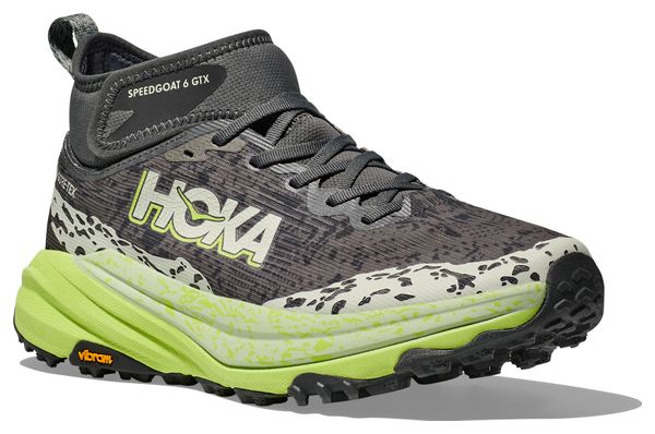 Chaussures Trail Hoka Speedgoat 6 Mid GTX Gris/Vert Homme