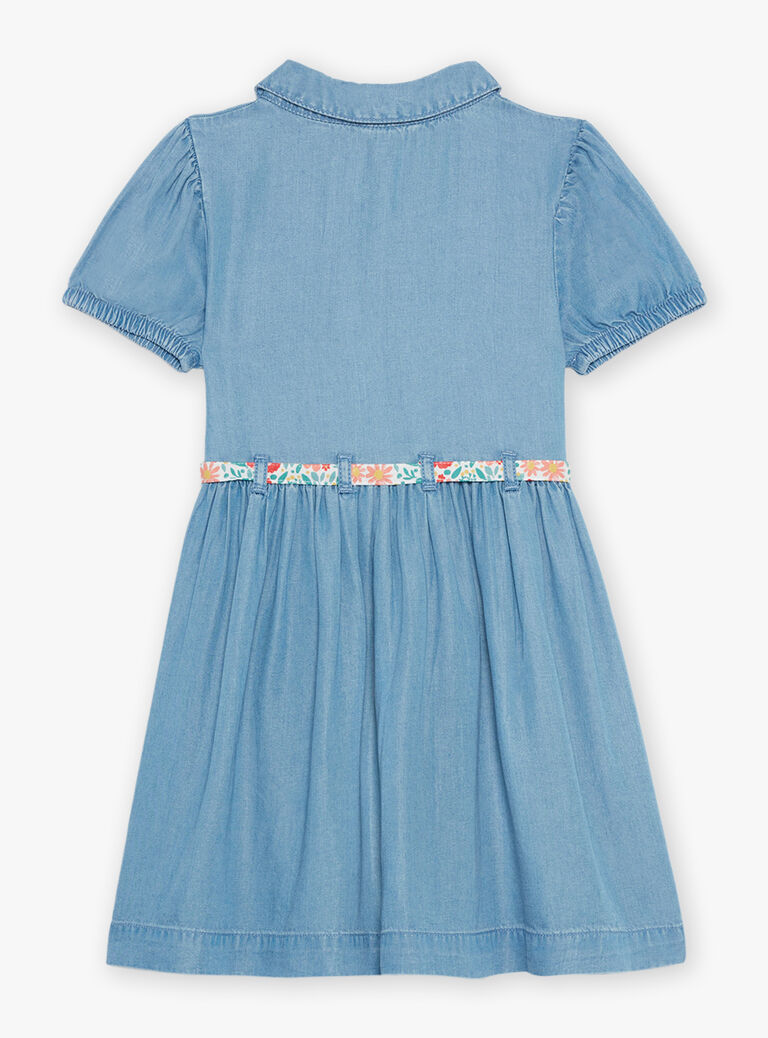 Robe en jean bleu avec ceinture