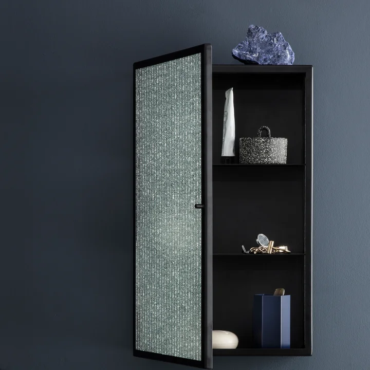 Ferm Living - Haze Wandschrank, 35 x 100 cm, Glas / kaschmir