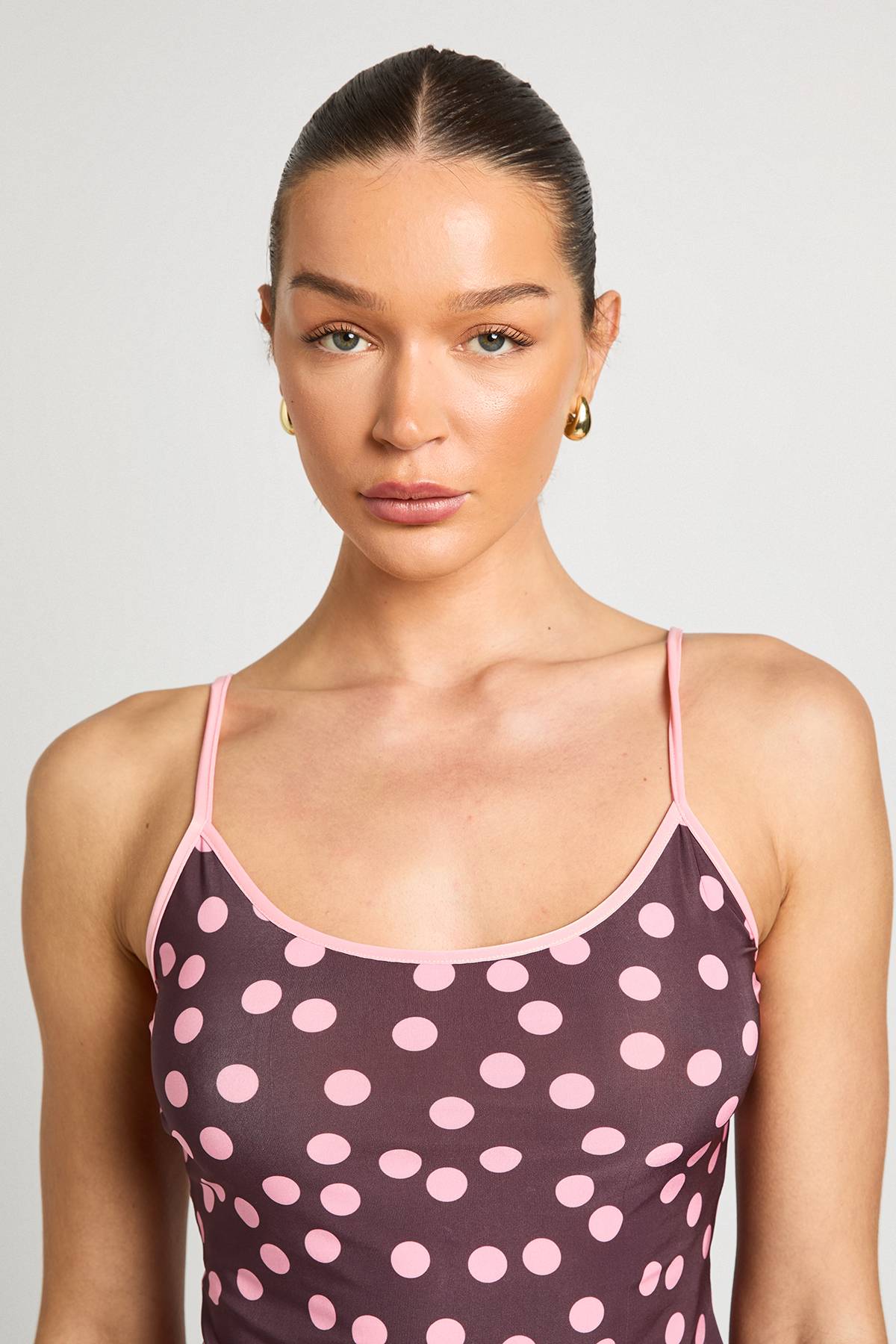 boohoo Débardeur À Pois Avec Bordure Contrastante