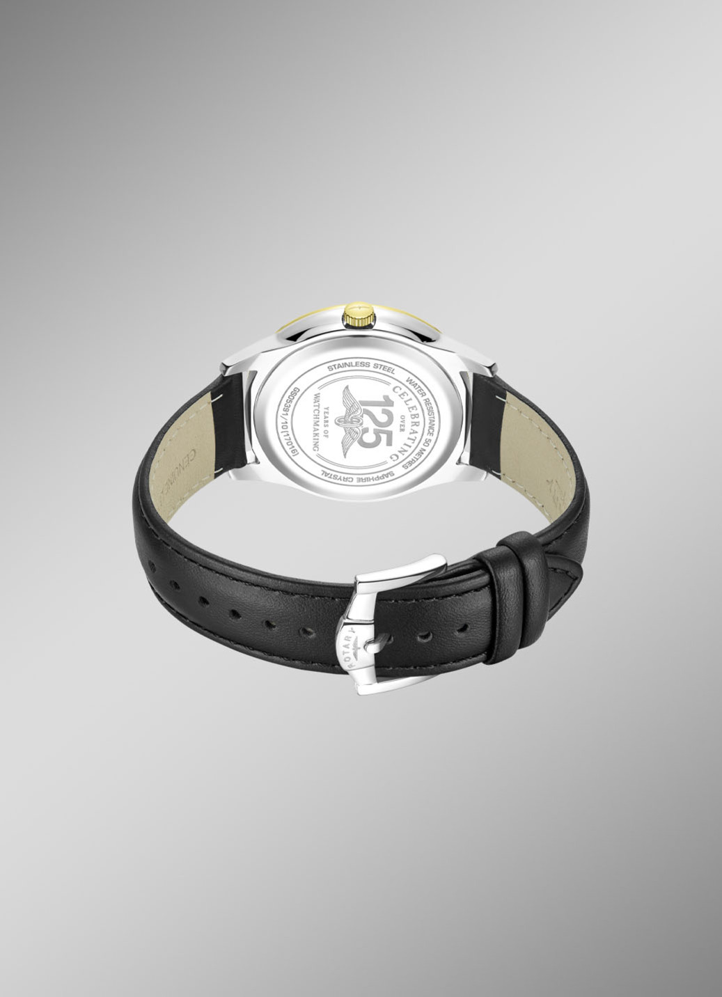 Rotary Quartz-Herrenuhr mit Lederband