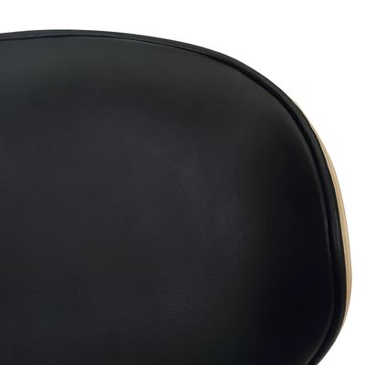 Chaise HERCULE - Bois multiplis imitation chêne clair et polyuréthane noir