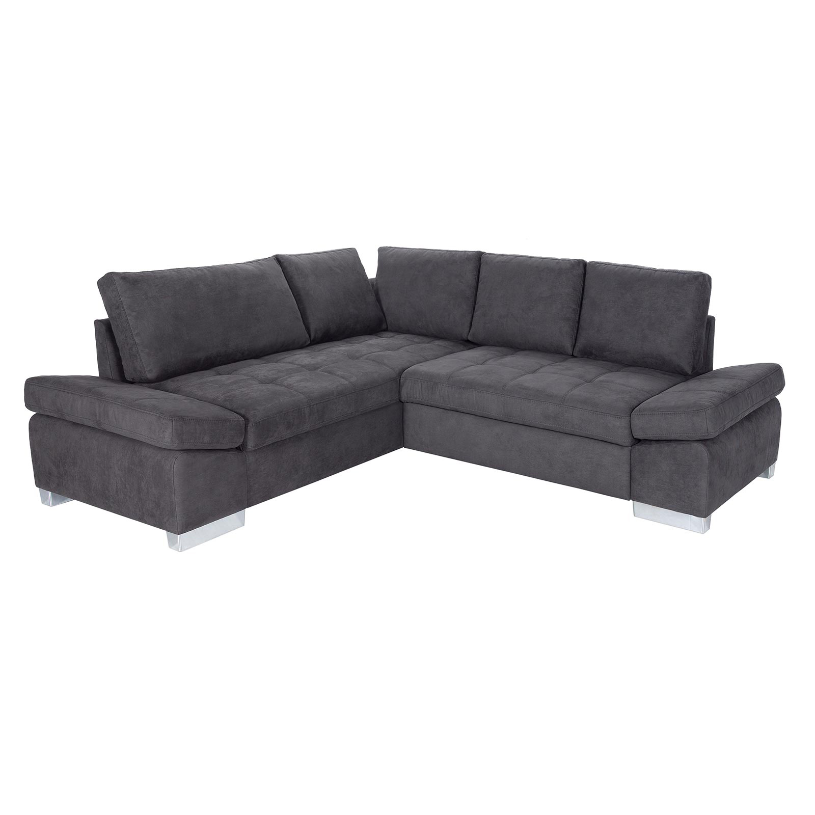 Ecksofa - basalt - Liegefunktion rechts