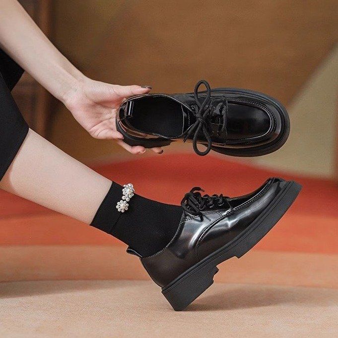 Vindler - Platform Chunky Heel Veterschoenen