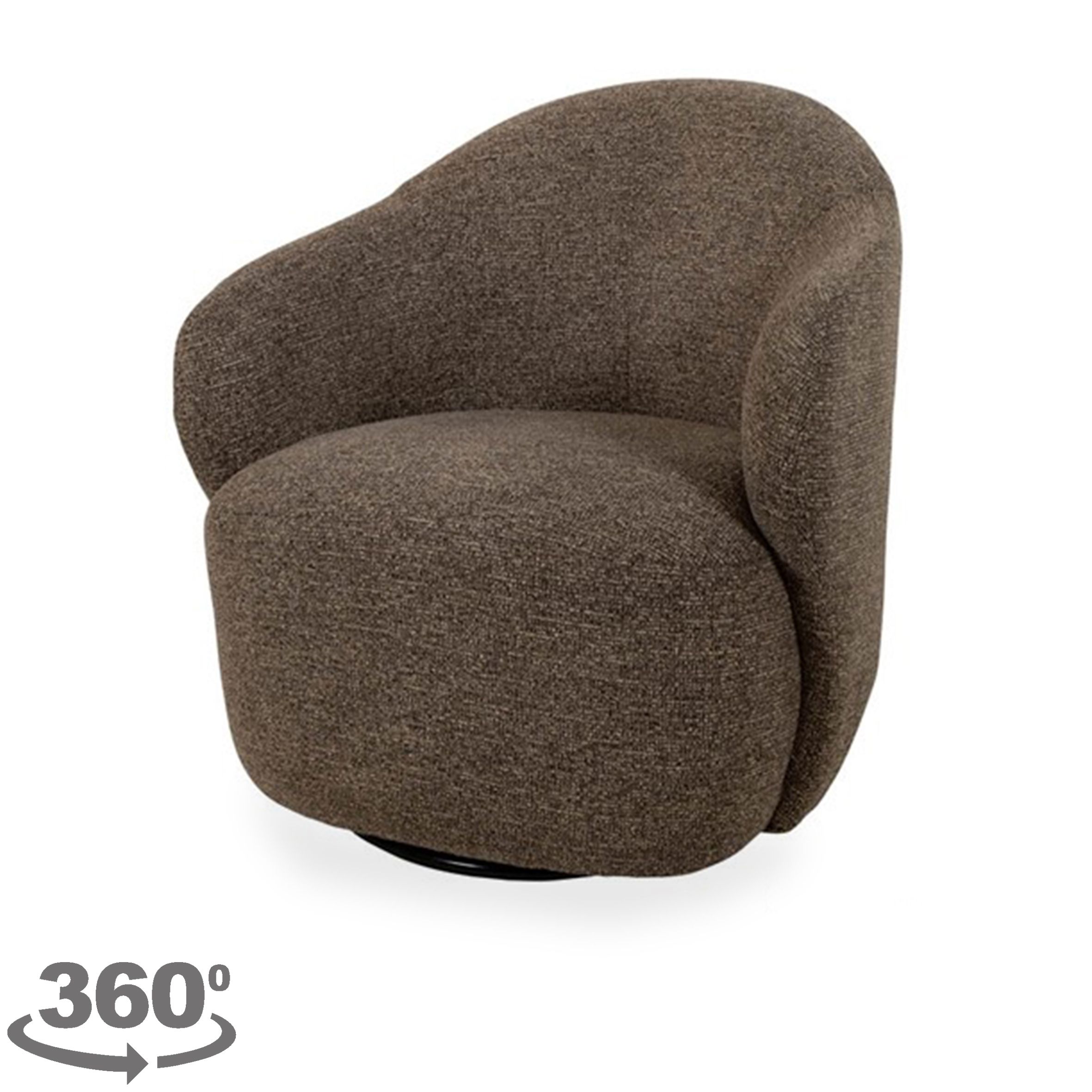 Draaifauteuil Brown Jimi B76 x D83 x H79 cm