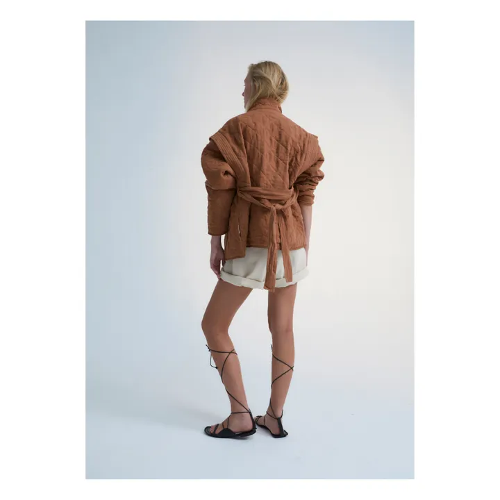 the new society Veste West Lin - Collection Femme | Marron