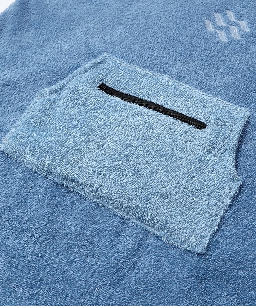 Watery badeponcho til børn - Bomuld - Atlantic Blue
